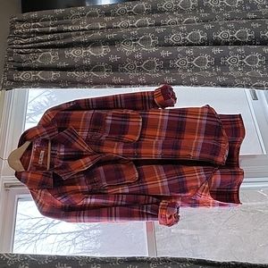 Free People Flannel Shirt M red plaid